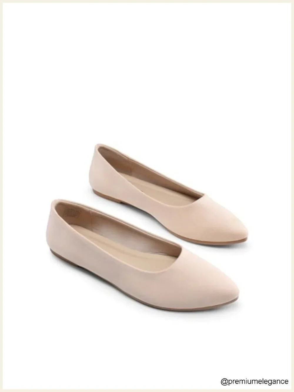 Pointed Toe Ballet Flats Faux Suede Slip On Cushioned Business Casual Dress